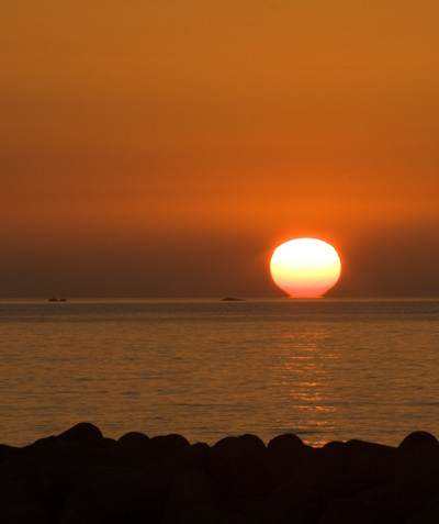 これも、だるま夕日