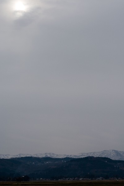 雪の降り始めの風景