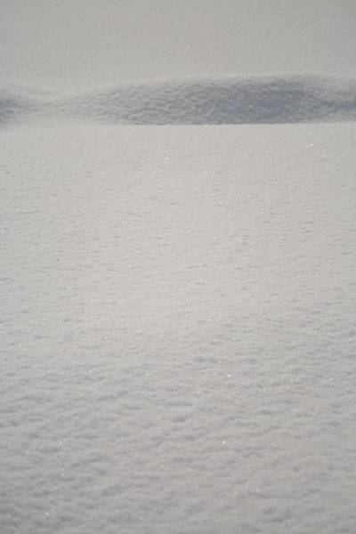 雪がキラキラ光って