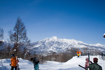 晴れた日のスキー