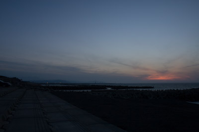 日没後の夕焼け