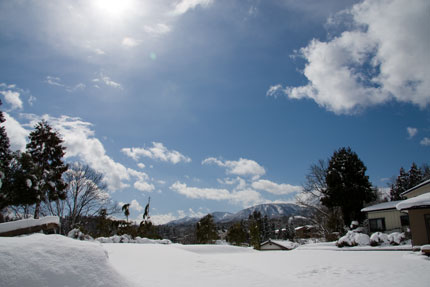 新潟県上越市に雪が降った