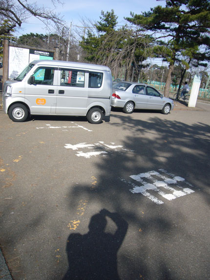 駐車禁止地帯に止めている車