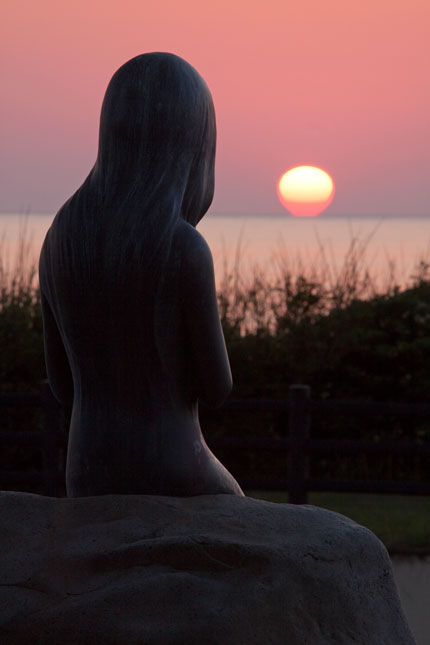 人魚と夕日