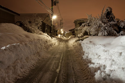 除雪後直ぐの風景