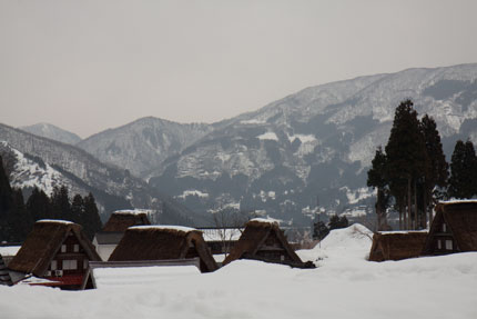 全景が見えない五箇山相倉合掌造り