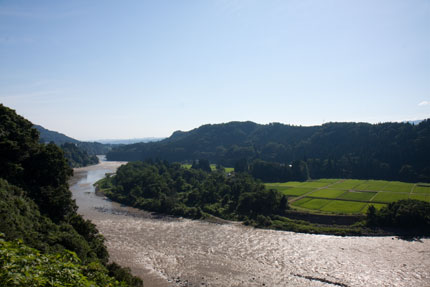 信濃川の流れ