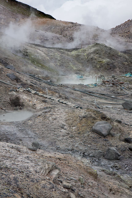 火山ガスの発生量が多く