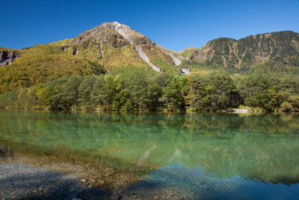 梓川の水の色はきれいです