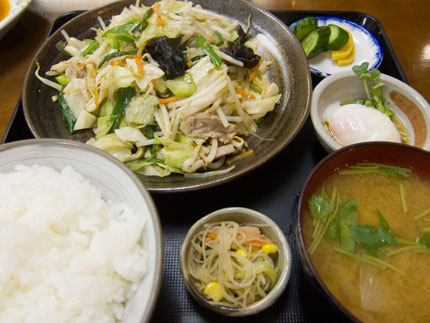 「野菜炒め定食」