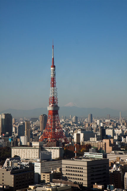 東京タワーと富士山