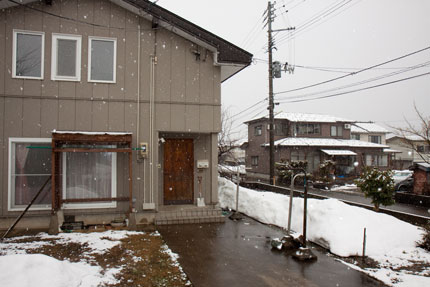 雨にならずに雪が降りました