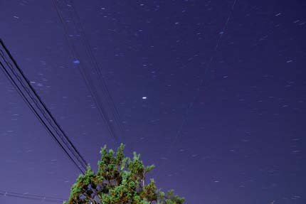 南側に向けての夜空