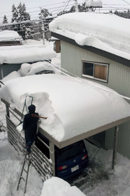 カーポートの雪