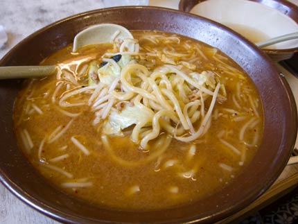 濃厚味噌のラーメン