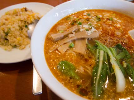 担々麺、炒飯セット