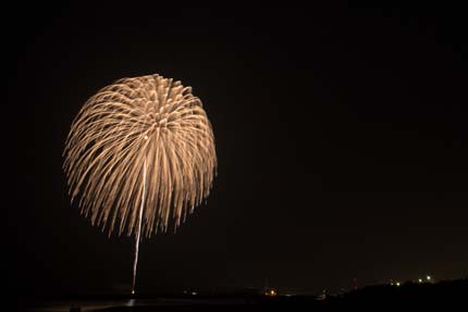 午後8時から花火開始