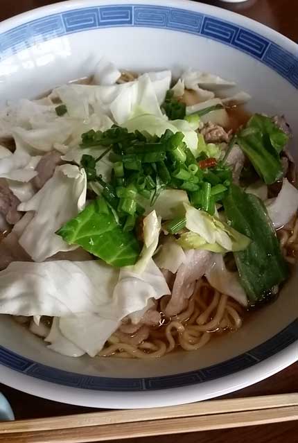 温かいラーメン