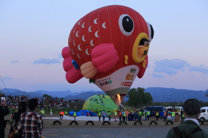 バルーンイリュージョンの準備