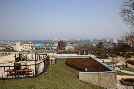 元町公園から見た函館港