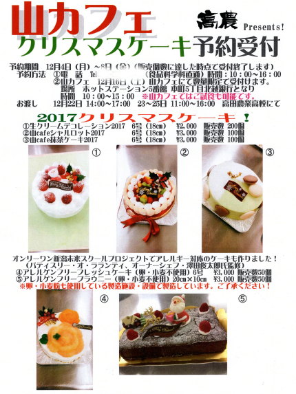 山カフェのクリスマスケーキ Christmas Cake