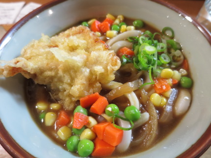 鶏天カレーうどん