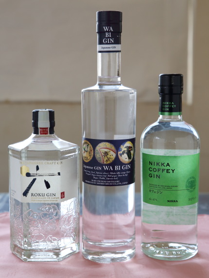 サントリージャパニーズクラフトジン「ROKU」、本坊酒造Japanese GIN 和美人、NIKKA COFFEY GIN. カフェジン