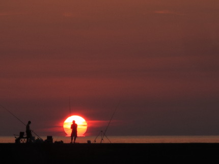 絵になる夕日