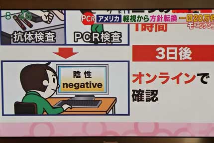 3日後に、オンラインで自分の検査結果を知ることが出来ます