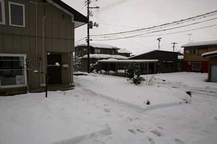 20cm程の積雪