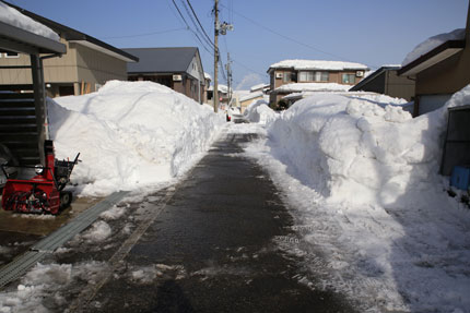 家の前の道路をしっかり排雪してくれました