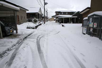 積雪は、25cm程