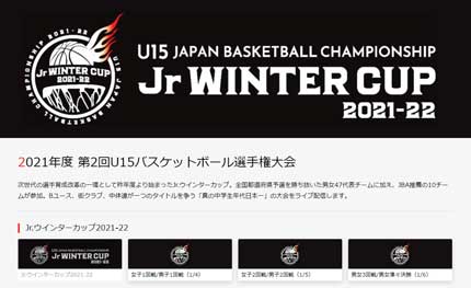 Jr.ウインターカップ 2021年度第2回U15バスケットボール選手権大会決勝