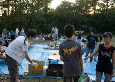 上越市平山子供会のBBQ