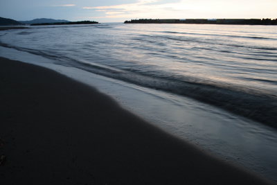 日没後の海